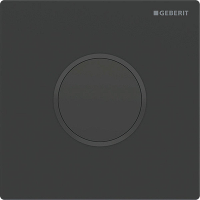 Geberit type 10 urinioir bedieningsplaat - batterij - ronde knop - matzwart/zwart/e-to-cl