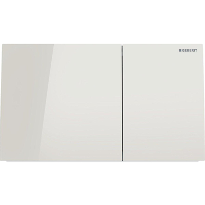 Geberit Sigma70 bedieningsplaat - 2-toets spoeling - rechthoekige knoppen - glas zandgrijs