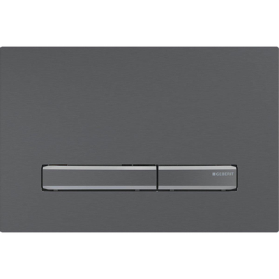 Geberit Sigma50 bedieningsplaat - 2-toets spoeling - vierkant - zwartchr./zwartchr.geb./e-t-cl