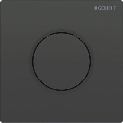 Geberit type 10 urinioir bedieningsplaat - pneumatisch - ronde knop - zwart Gitzwart RAL 9005