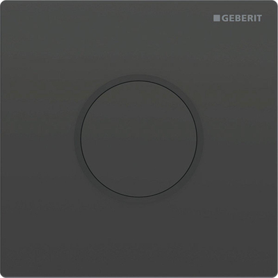 Geberit type 10 urinioir bedieningsplaat - batterij - ronde knop - zwwart/matzwart