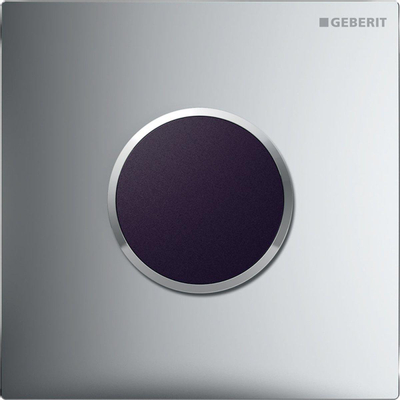 Geberit type 10 urinioir bedieningsplaat - 230V- ronde knop - mat chroom/glans chroom/e-t-cl