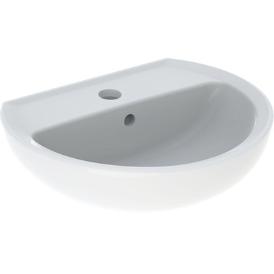 Geberit Bastia Fontein - rond - 50x41cm - kraangat - overloop - wit