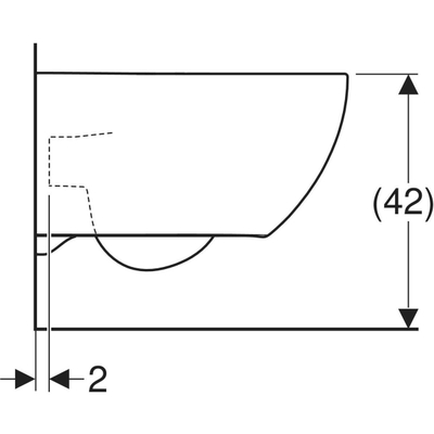 Geberit Acanto Wandcloset - diepspoel - gesloten vorm - turboflush - keratect - wit
