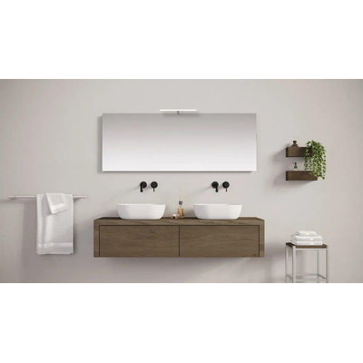 Looox B Line spiegel - 80x65cm - met anticondens - aluminium