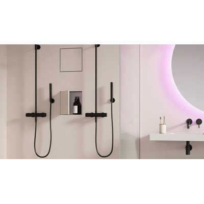 Looox BoX nis - 15x30x14cm - inbouw - betegelbaar - rvs geborsteld