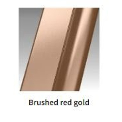 Novellini H art Inloopdouche - 80x200cm - Grijs glas - brushed red gold (koper)