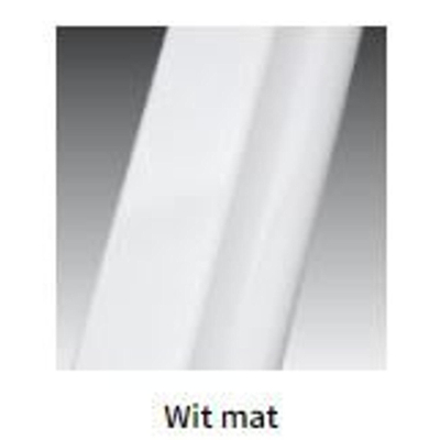 Novellini H art Inloopdouche - 100x200cm - Helder glas met matte band - mat wit