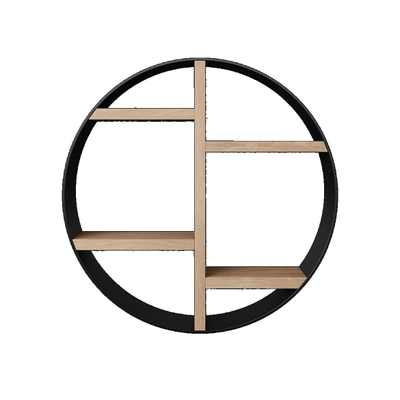 Looox Wood collection Wooden BoX opbouwnis rond mat wit Ø50x14cm eiken old grey