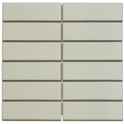 The Mosaic Factory Barcelona mozaïektegel - 29.1x29.7cm - wandtegel - Rechthoek - Porselein Cafe Latte Glans