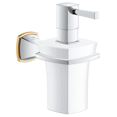 GROHE Grandera Zeepdispenser - 110ml - met houder - wandmontage - chroom/goud