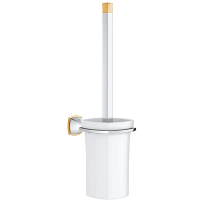 GROHE Grandera Toiletborstelhouder - wandmontage - vierkant - open - chroom/goud
