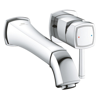 Grohe Grandera 2-gats wastafelmengkraan wand 234mm chroom