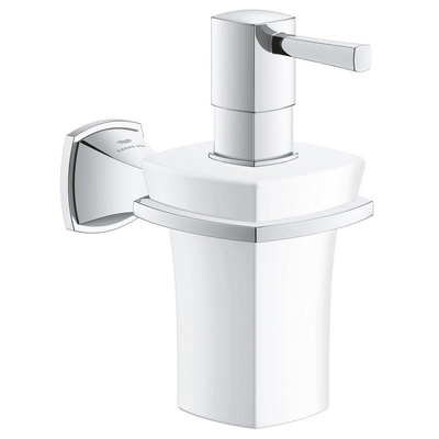 GROHE Grandera Zeepdispenser - 110ml - met houder - wandmontage - chroom/wit