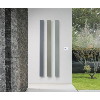Vasco Beams elektrische radiator - 180x15cm - 950Watt - Enkel te bedienen met inbegrepen rf-thermostaat - grey blue