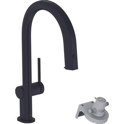 Hansgrohe Aqittura filtersystem 210 sbox mat zwart