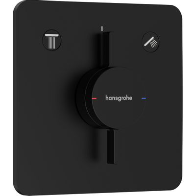 Hansgrohe Duoturn Q inbouwkraan voor 2 functies mat zwart