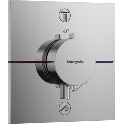 Hansgrohe Showerselect Doucheset - inbouwdeel - thermostaatkraan - hoofddouche - handdouchehouder - glijstang - doucheslang - schuifstuk - staafhanddouche - chroom