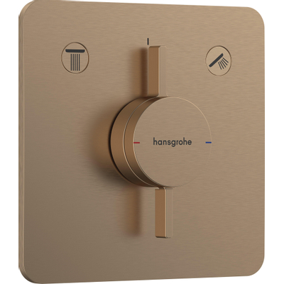 Hansgrohe Duoturn Q inbouwkraan voor 2 functies brushed bronze