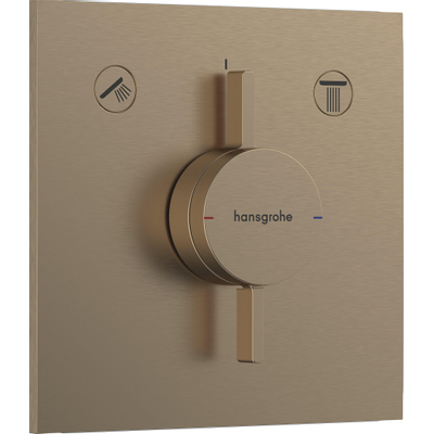 Hansgrohe Duoturn E inbouwkraan voor 2 functies brushed bronze
