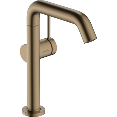 Hansgrohe Tecturis S Wastafelmengkraan - push to open waste - 15.4cm draaibare uitloop - geborsteld brons
