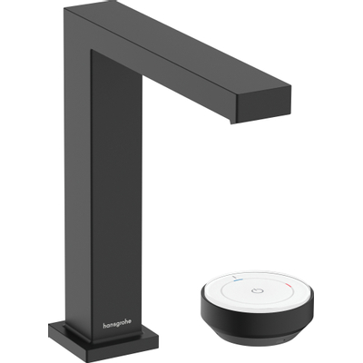 Hansgrohe Tecturis E Wastafelmengkraan - push to open plug - 15.8cm uitloop - zwart mat