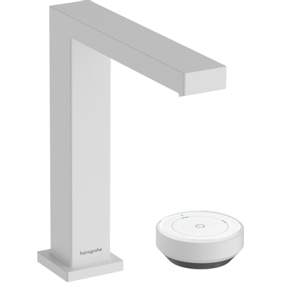 Hansgrohe Tecturis E Wastafelmengkraan - open plug - 15.8cm uitloop - mat wit