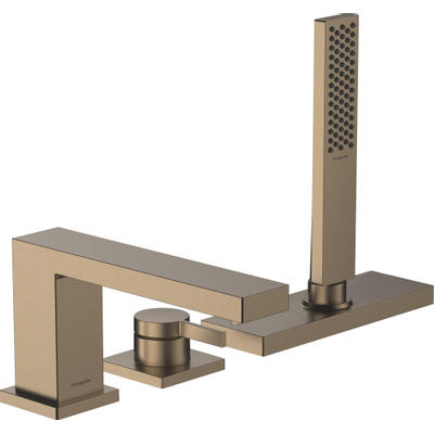 Hansgrohe Tecturis 3-gats badrandkraan met sbox brushed bronze