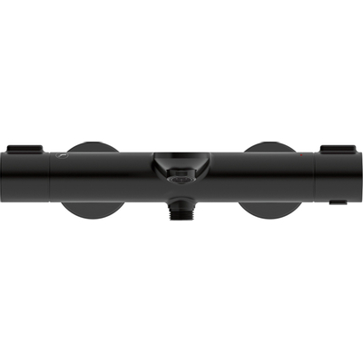 Duravit Wave Badthermostaat - omstel - koppelingen - HOH=15cm - zwart mat