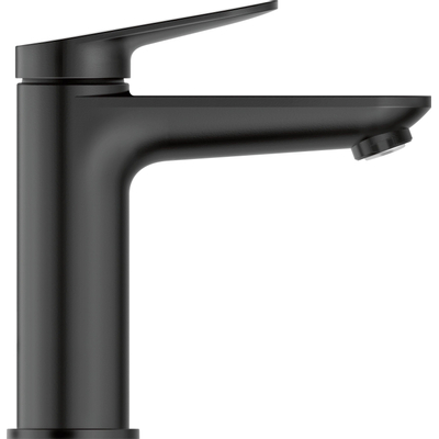 Duravit Wave Wastafelmengkraan - m-size - eengreeps - zonder waste - voorsprong 12.2cm - zwart mat
