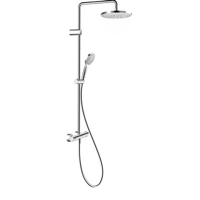 Duravit Wave Douchesysteem - thermostatisch - douchekraan - hoofd- en handdouche - chroom glans
