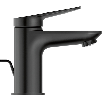 Duravit Wave Wastafelmengkraan - s-size - eengreeps - met waste - voorsprong 9.5cm - zwart mat