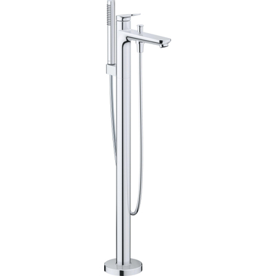 Duravit Wave Badmengkraan - vrijstaand - 2 functies - voorsprong 22.5cm - eengreeps - chroom hoogglans