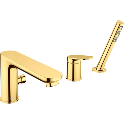 Duravit Wave Badmengkraan - 3-gats - 2 functies - voorsprong 20cm - goud gepolijst