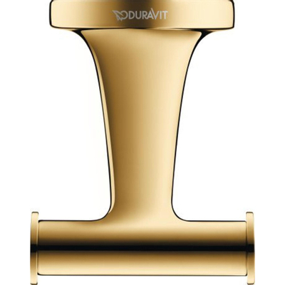 Duravit Starck T Handdoekhaak - dubbel - rond - goud gepolijst