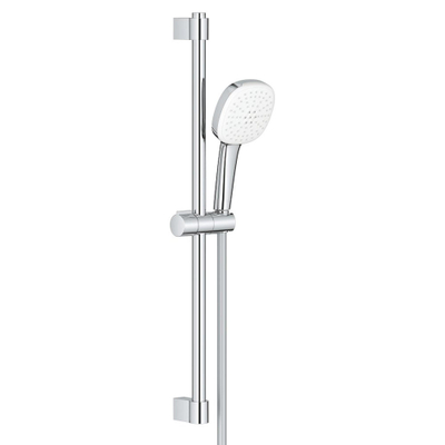 GROHE Tempesta 110 Cube Glijstangset - 60cm - vierkante handdouche - 2 straalsoorten - 8.0 l/min - gladde doucheslang - chroom
