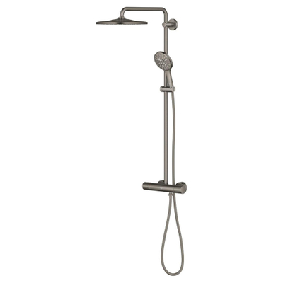 Grohe Rainshower SmartActive 310 douchesysteem rond thermostatisch hoofddouche Ø31cm en handdouche Ø13cm brushed hard graphite