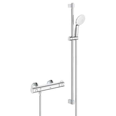 Grohe Grohtherm 800 comfortset 150mm met koppelingen 90cm chroom