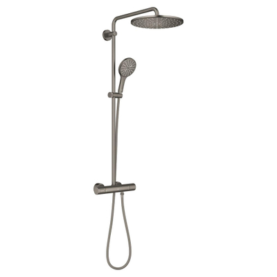 Grohe Rainshower SmartActive 310 douchesysteem rond thermostatisch hoofddouche Ø31cm en handdouche Ø13cm brushed hard graphite