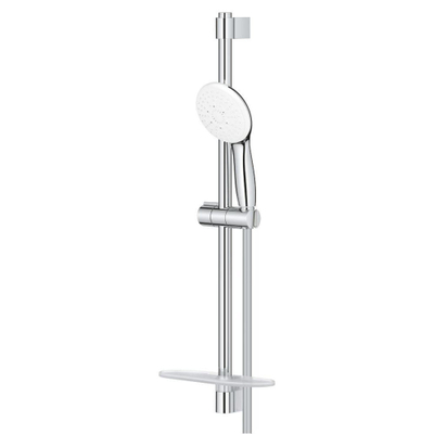 GROHE Tempesta 110 Glijstangset - 60cm - ronde handdouche - 3 straalsoorten - gladde doucheslang - met zeephouder - chroom