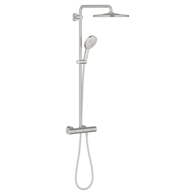 Grohe Rainshower SmartActive 310 douchesysteem rond thermostatisch hoofddouche Ø31cm en handdouche Ø13cm supersteel