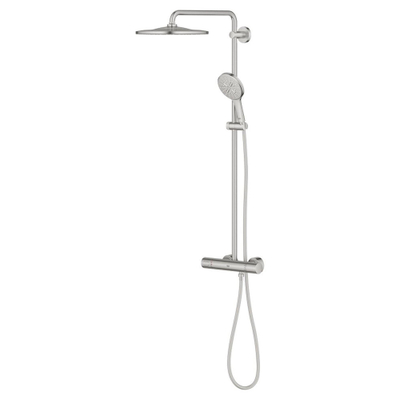 Grohe Rainshower SmartActive 310 douchesysteem rond thermostatisch hoofddouche Ø31cm en handdouche Ø13cm supersteel