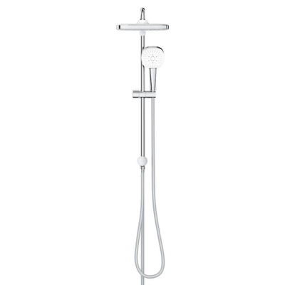 GROHE Tempesta 250 Cube Douchesysteem - zonder kraan - hoofddouche - 25cm - vierkante handdouche - 3 straalsoorten - met omstel - chroom