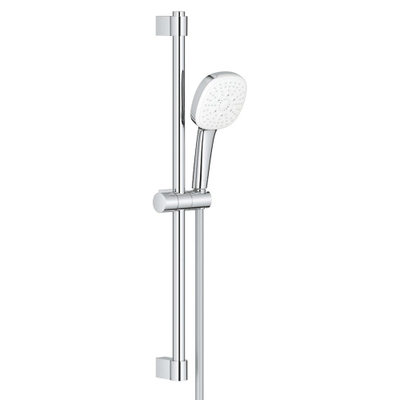 GROHE Tempesta 110 Cube Glijstangset - 60cm - vierkante handdouche - 3 straalsoorten - gladde doucheslang - chroom