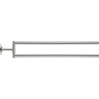 Duravit Starck T Handdoekhouder - 2 stangen - 46.5cm - draaibaar - RVS geborsteld