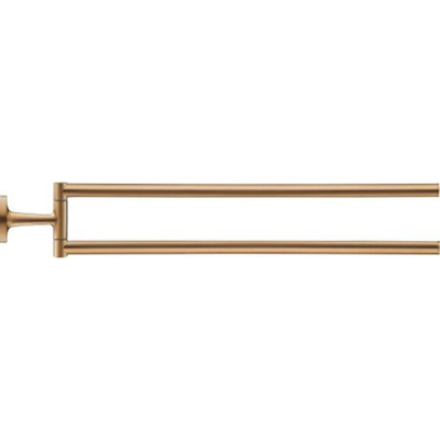 Duravit Starck T Handdoekhouder - 2 stangen - 46.5cm - draaibaar - brons geborsteld