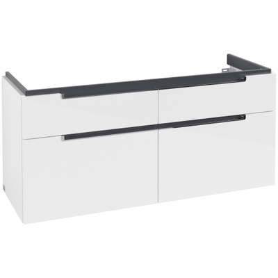 Villeroy & Boch Subway 2.0 wastafelonderkast 128.7x59x44.9cm Wit