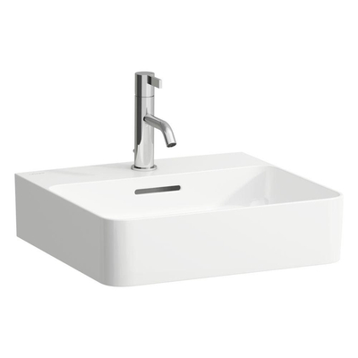 Laufen VAL fontein 42x45x11.5cm met kraangat met overloop SaphirKeramik wit