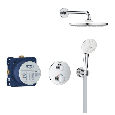GROHE Grohtherm Perfect Tempesta Doucheset - inbouw thermostaat - hoofddoucheset - 25cm - chroom