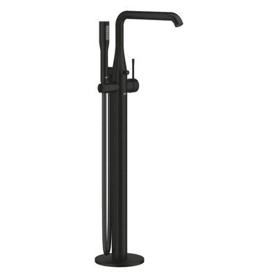 Grohe Essence vrijstaande badkraan - handdoucheset - phantom black (mat zwart)